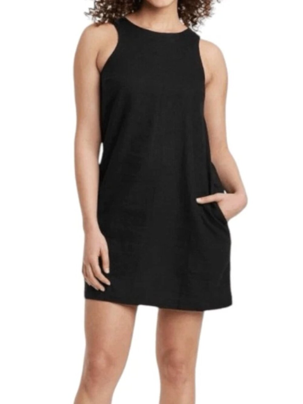 A New Day Linen Mini Shift Dress